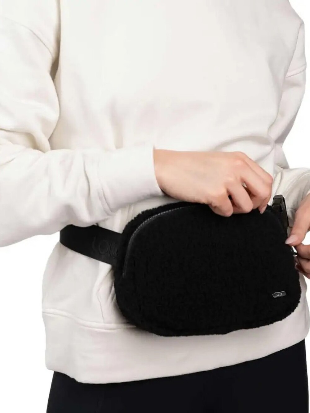 Lole Black Sherpa Belt Bag